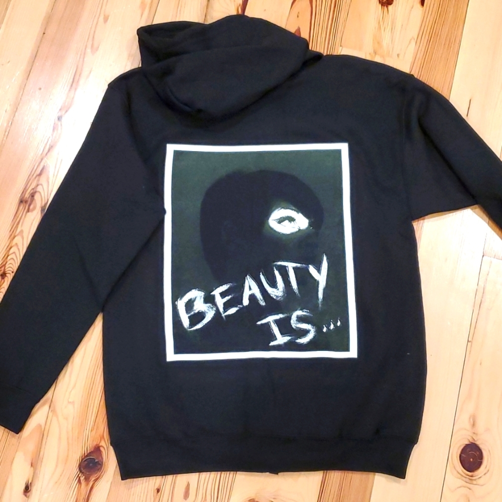 Unique black zip up